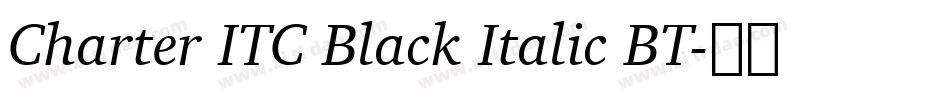 Charter ITC Black Italic BT字体转换